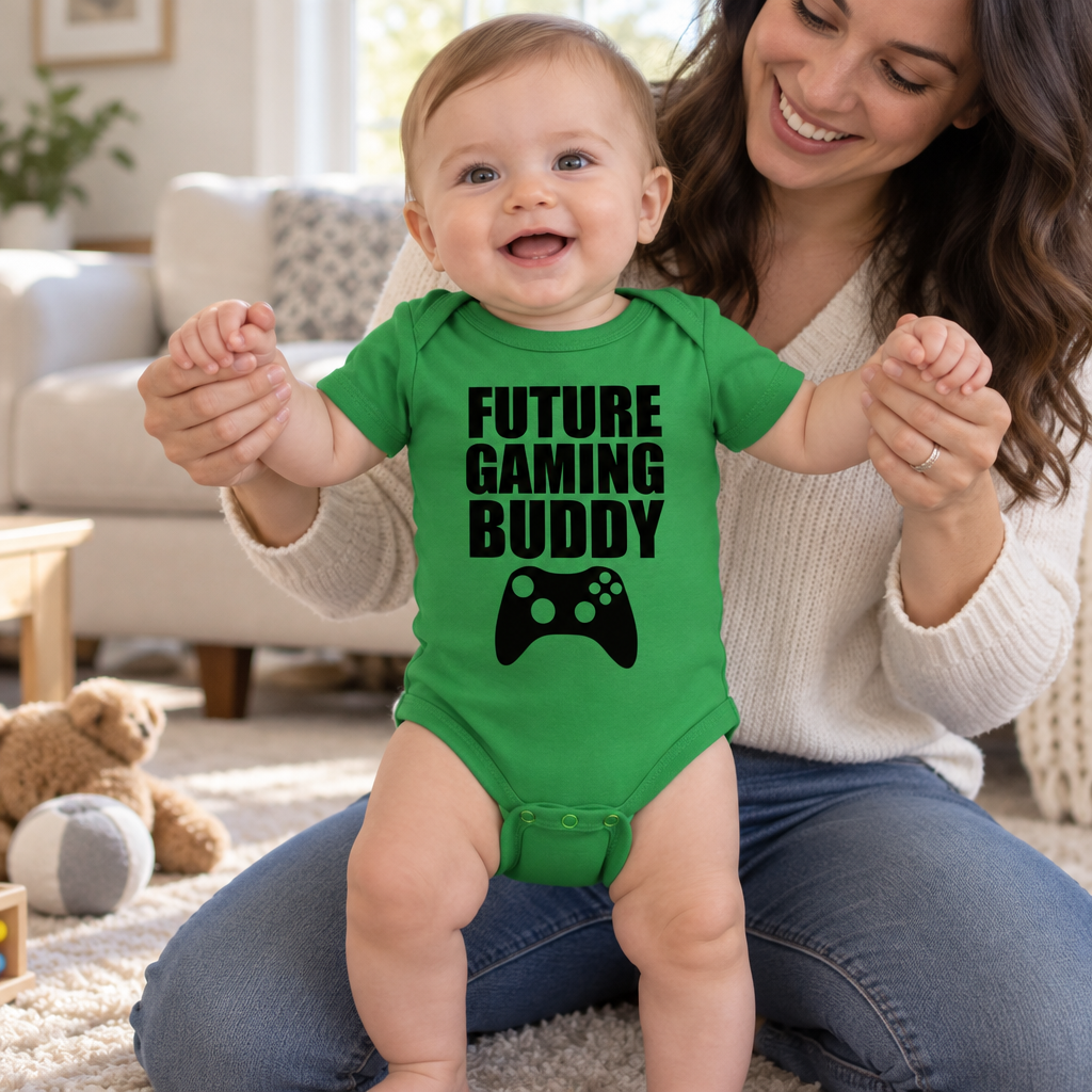 Future Gaming Buddy — Green Infant Bodysuit — lifestyle alt