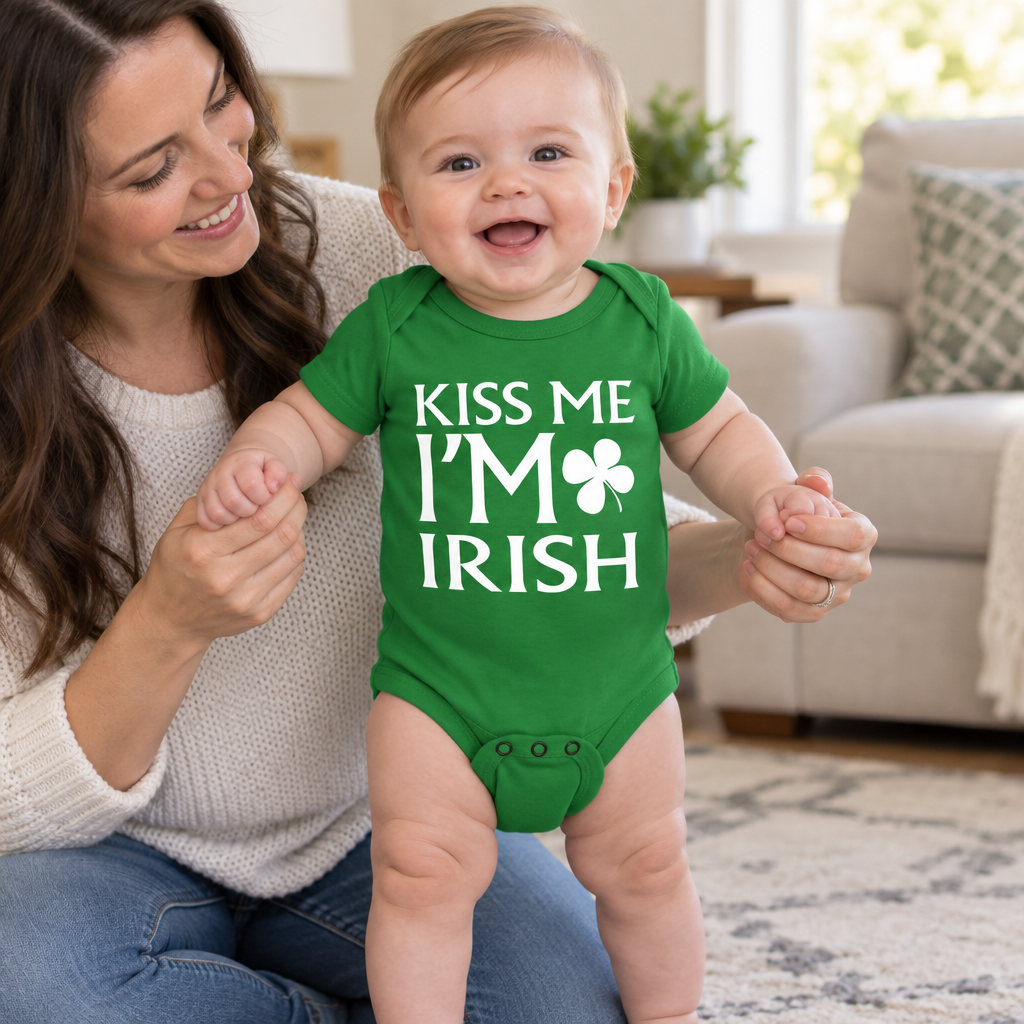 Kiss Me I'm Irish — Green Infant Bodysuit — lifestyle alt