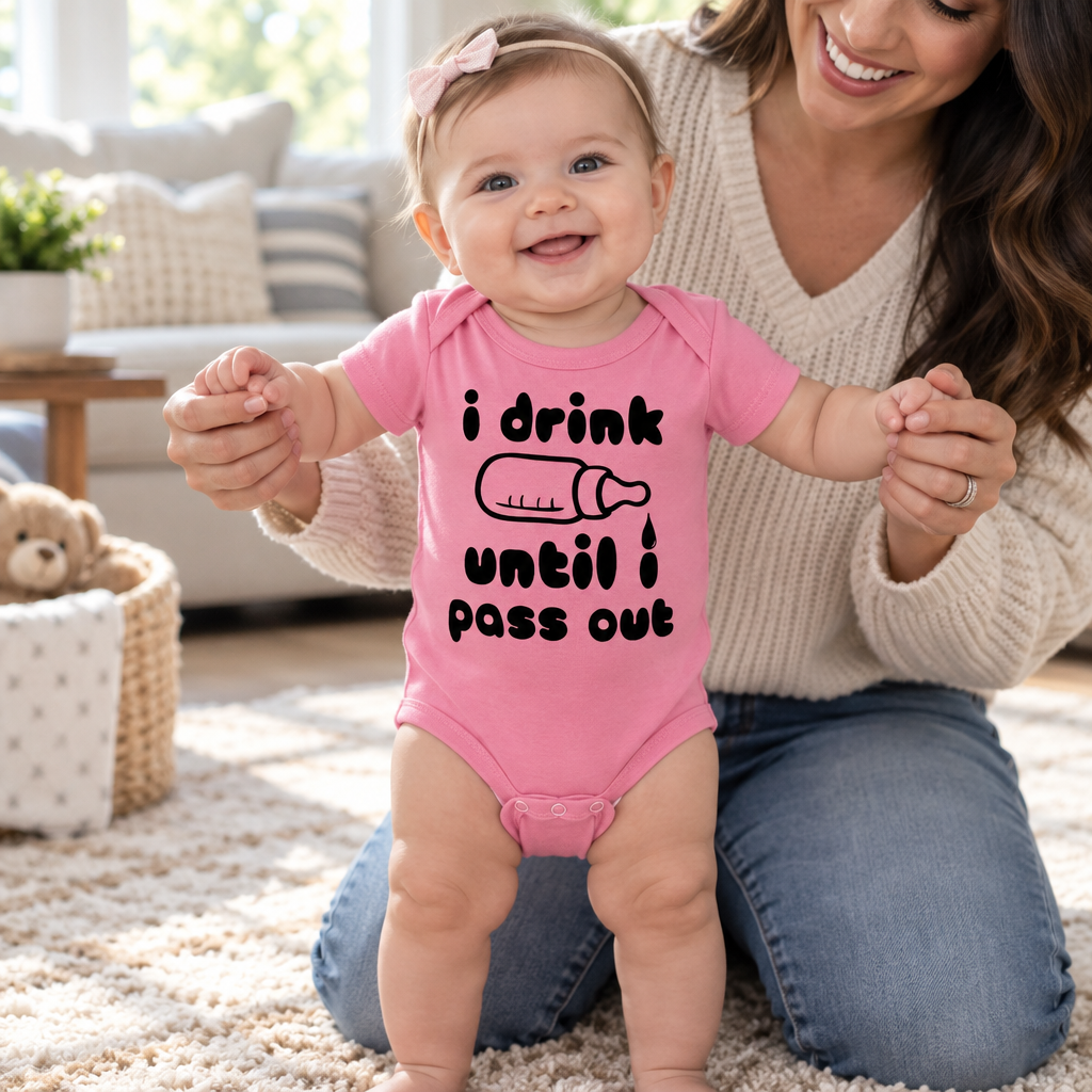 I Drink Until I Pass Out — Light Pink Infant Bodysuit — lifestyle alt