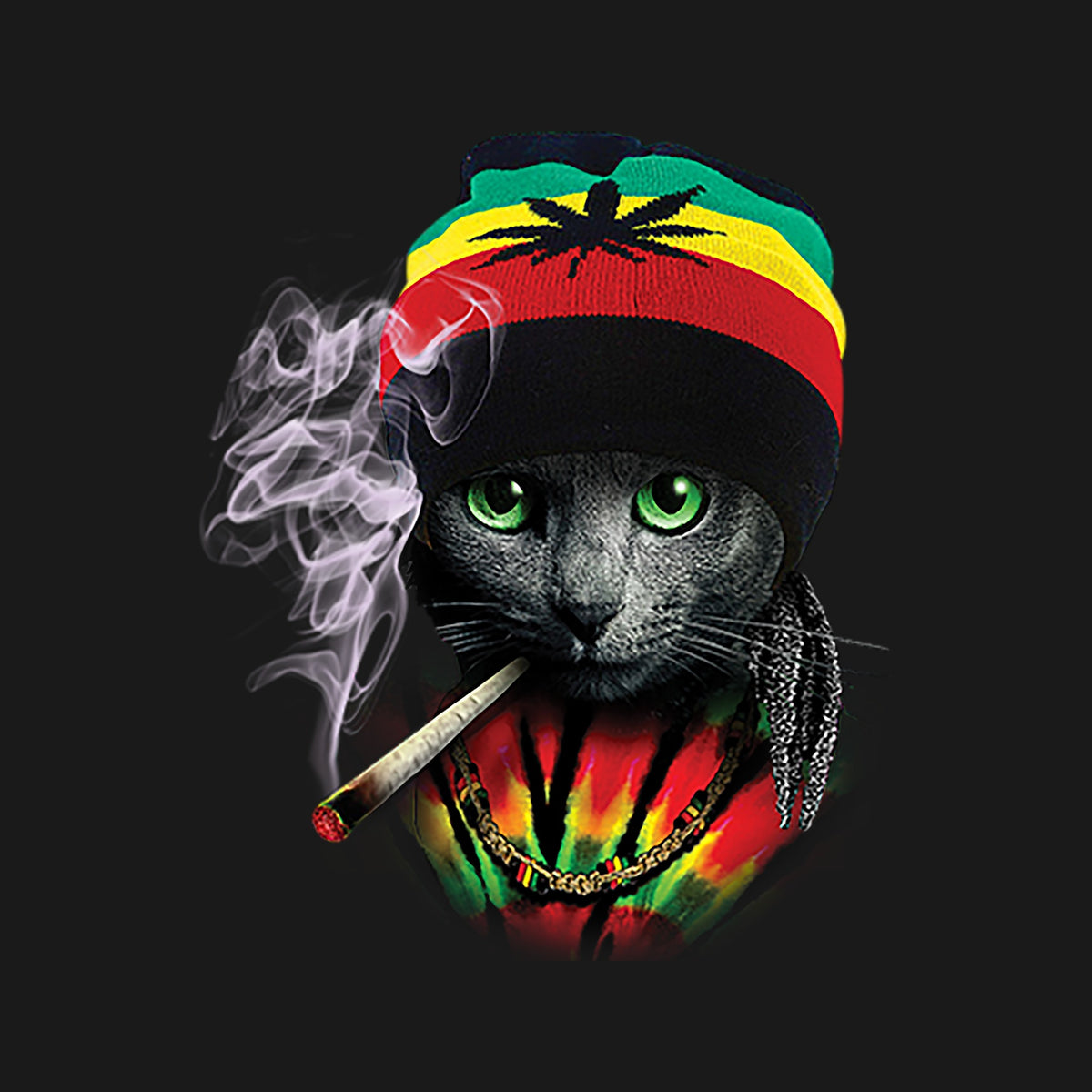 Rasta Cat - black