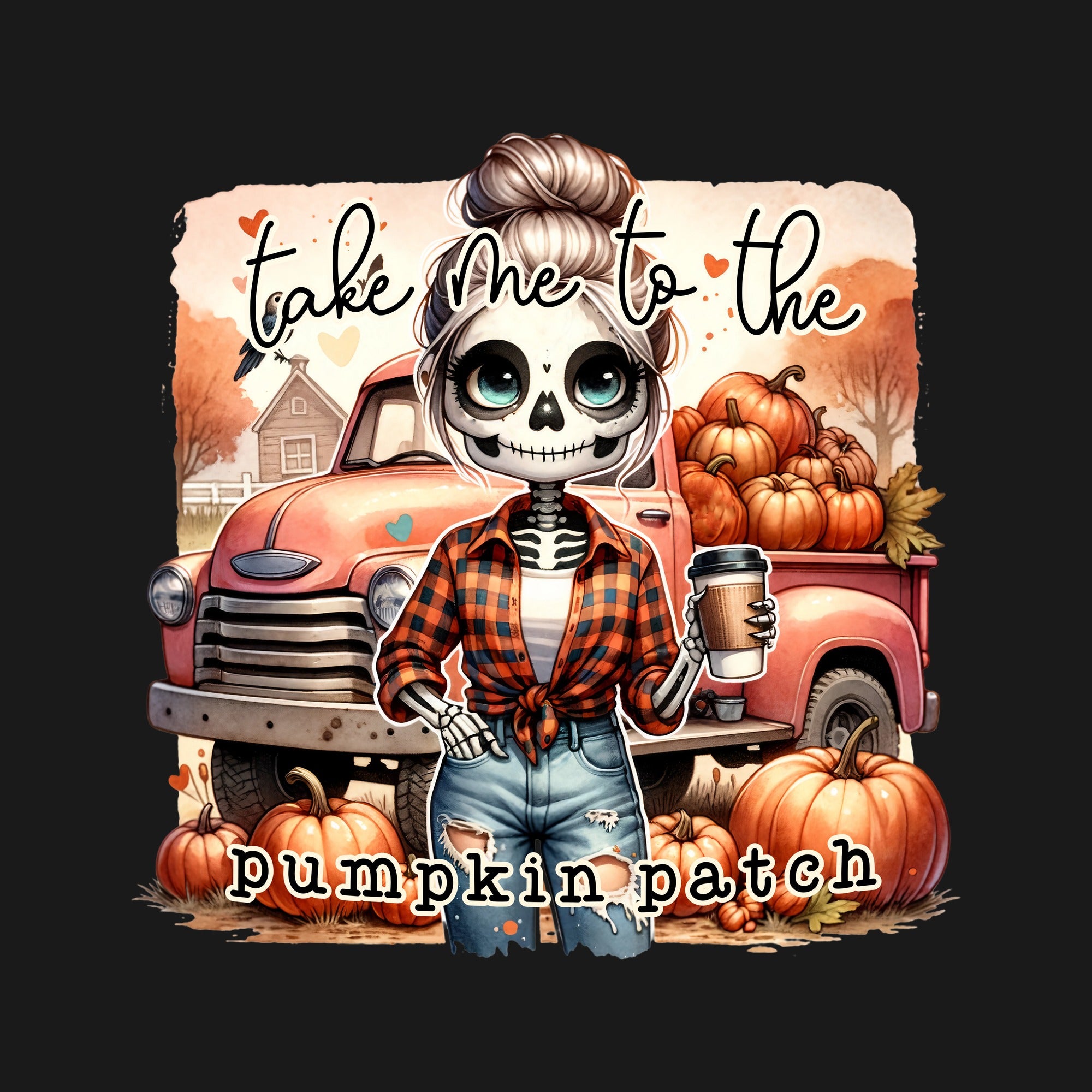 Take Me To Pumpkin Patch - black