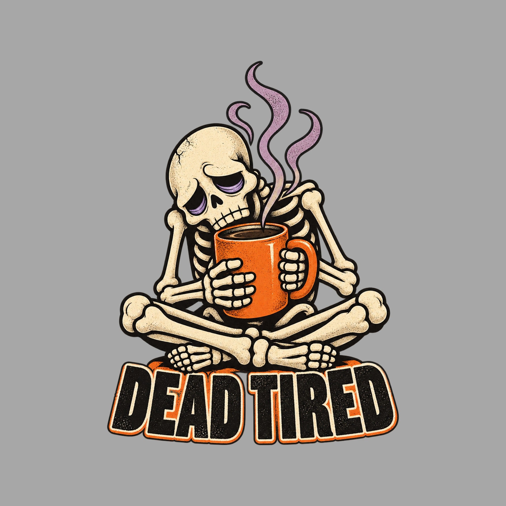 Dead Tired Skeleton - sport-grey