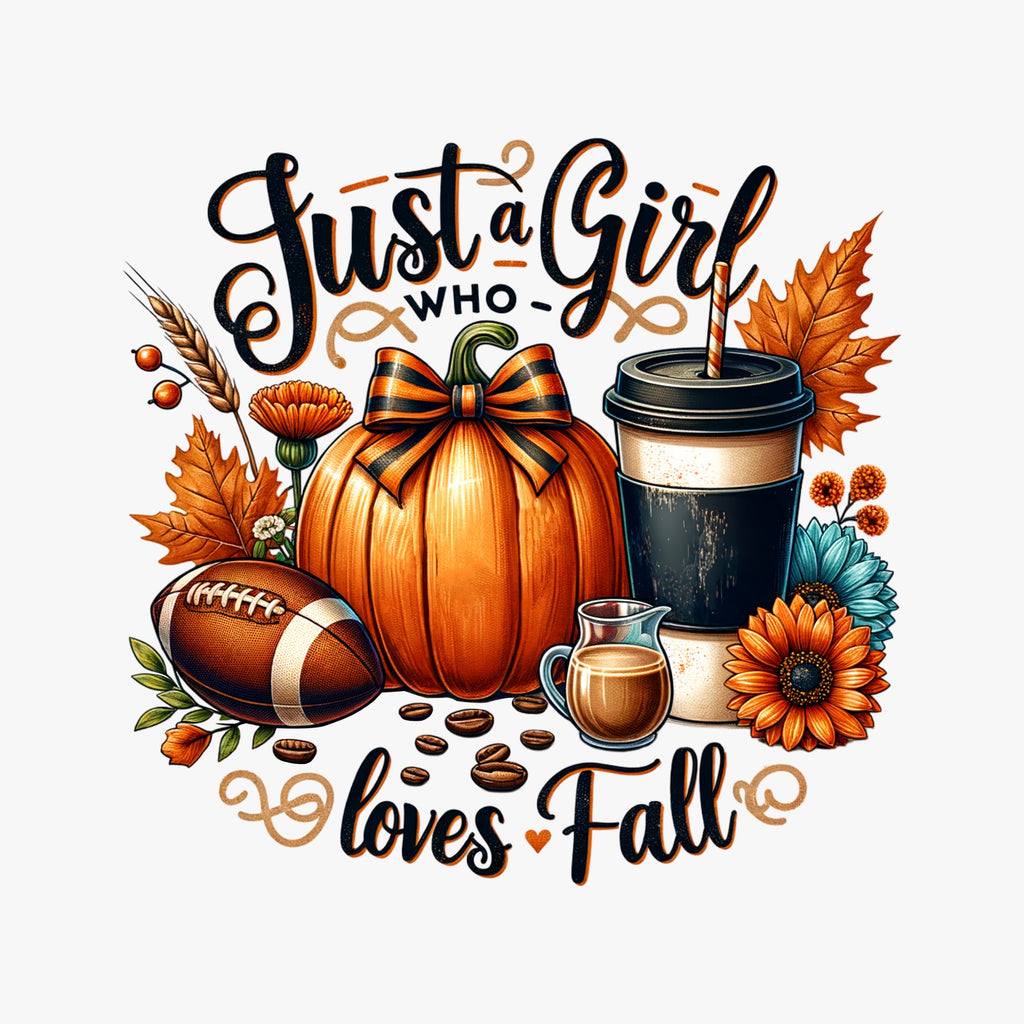 Just Girl Who Loves Fall - white