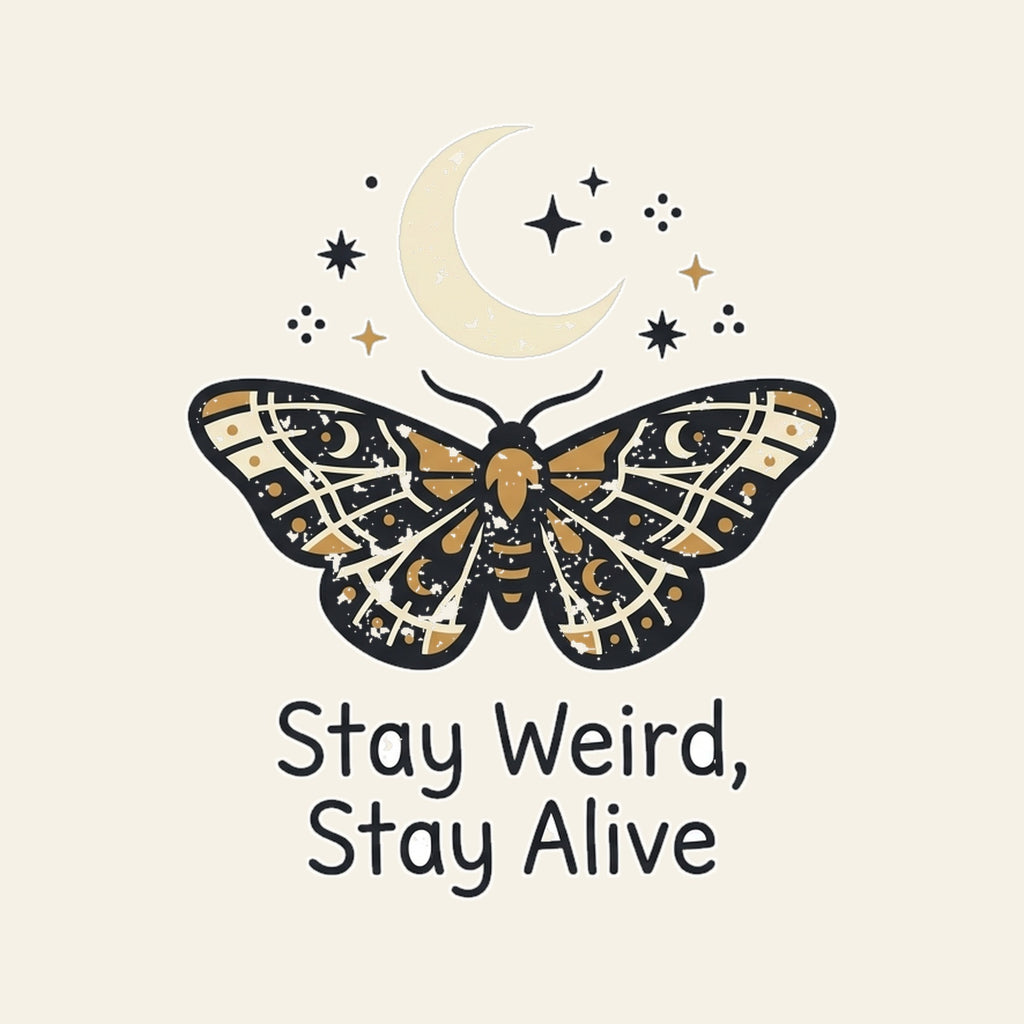 Stay Weird, Stay Alive - design
