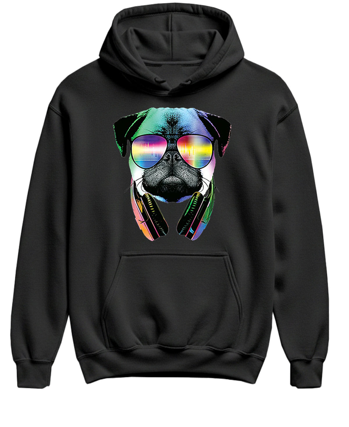 Dj Pug - Hoodie - Black