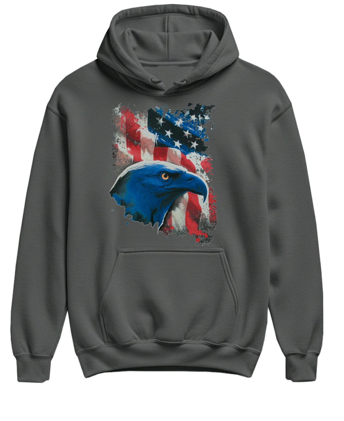 Eagle Flag Freedom Patriot Abd? - Hoodie - Charcoal