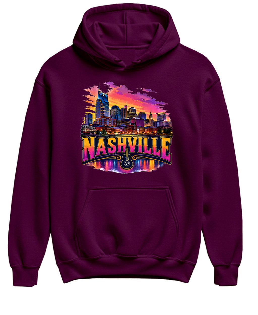 Nashville - Hoodie - Maroon