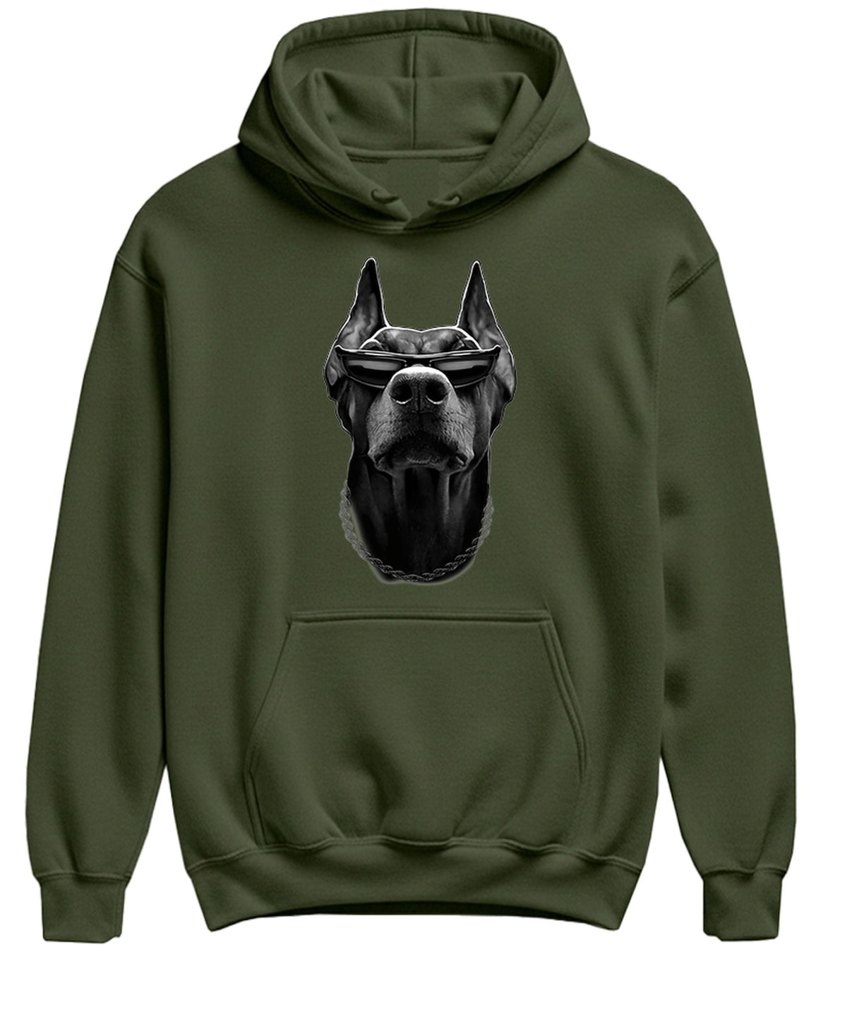 Doberman - Hoodie - Military Green