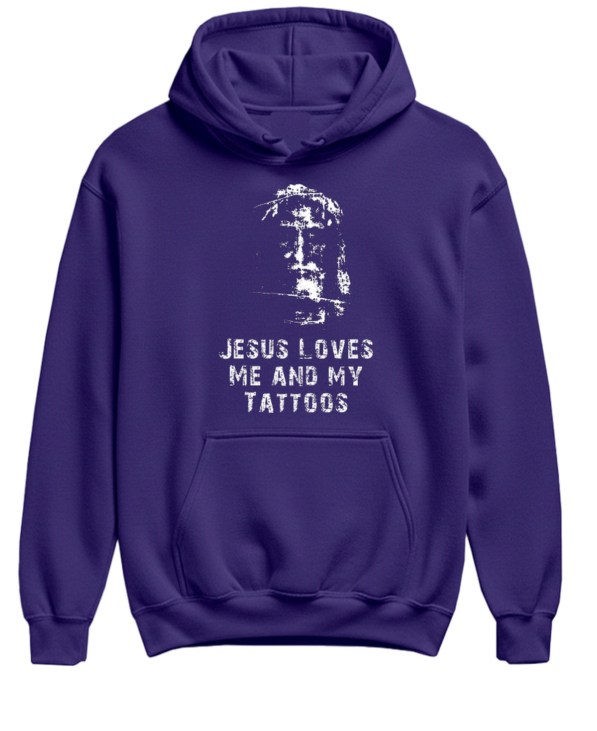Jesus Love Me And My Tattoos - Hoodie - Purple