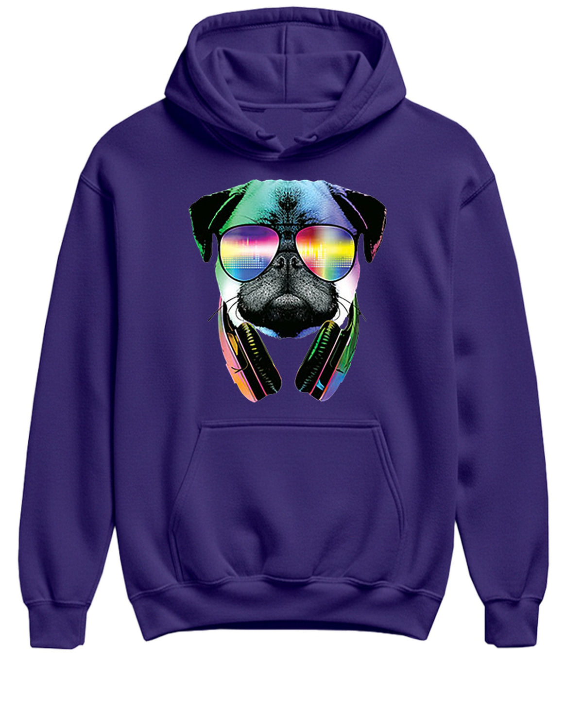 Dj Pug - Hoodie - Purple