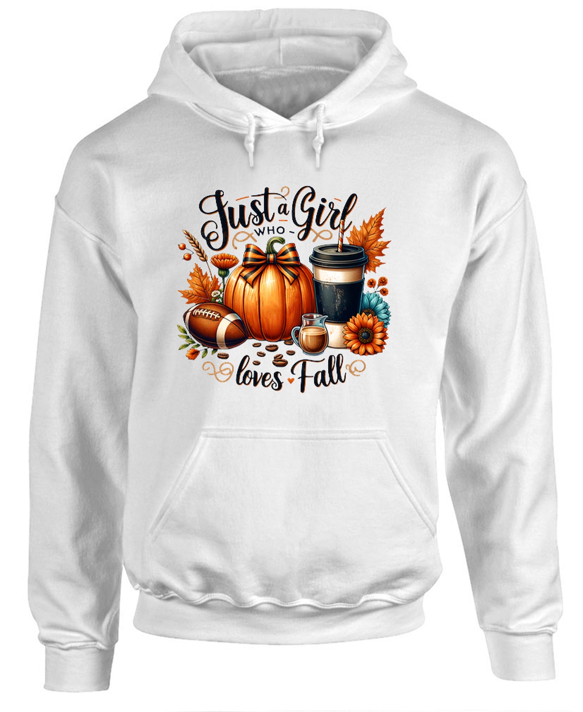 Just Girl Who Loves Fall - Hoodie - White