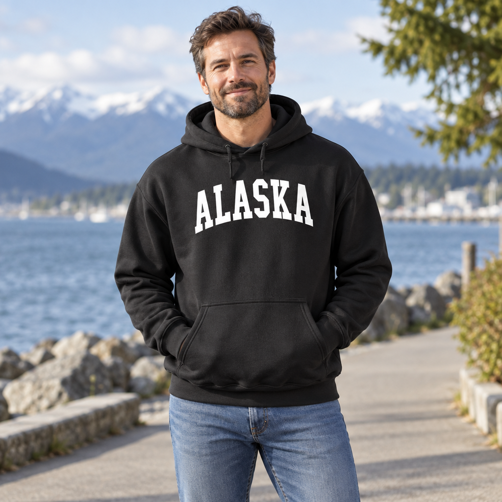 Alaska — Black Hoodie — lifestyle alt
