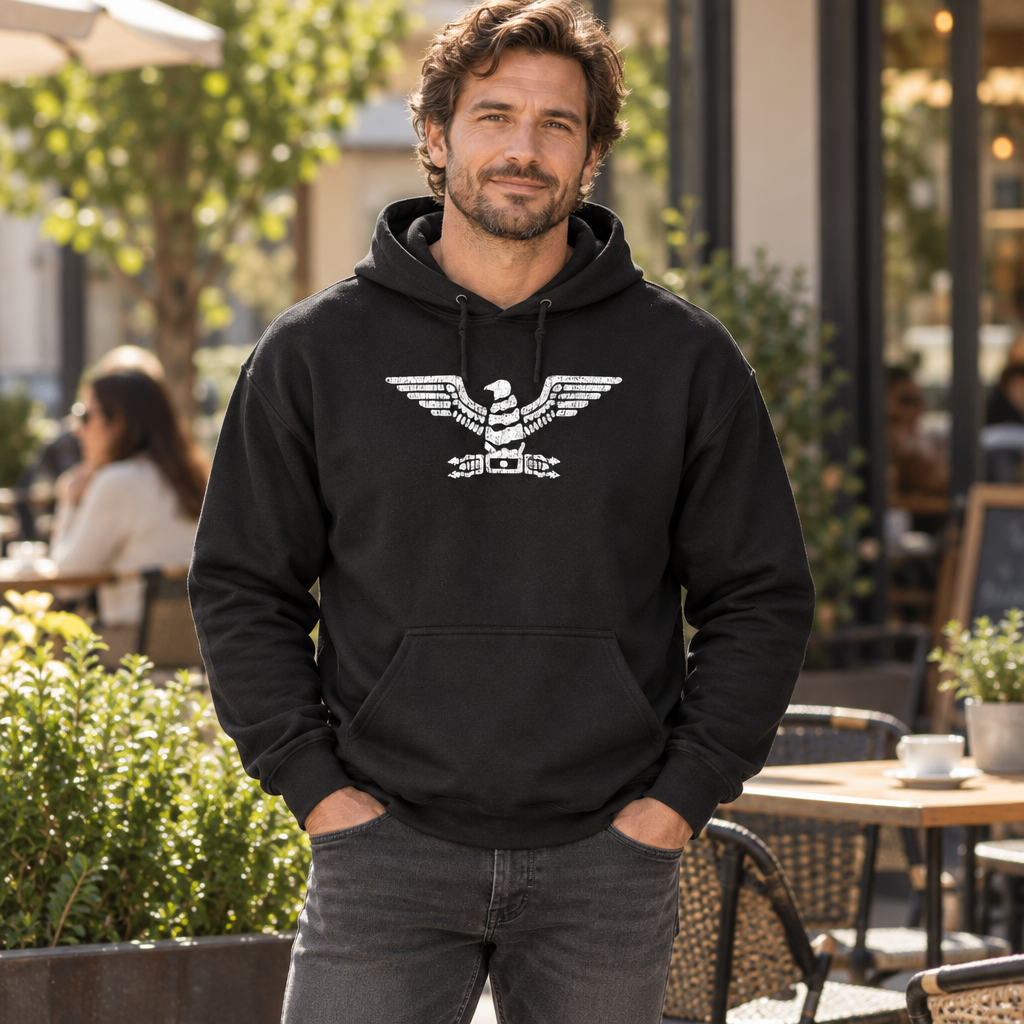 Roman Eagle — Black Hoodie — lifestyle alt