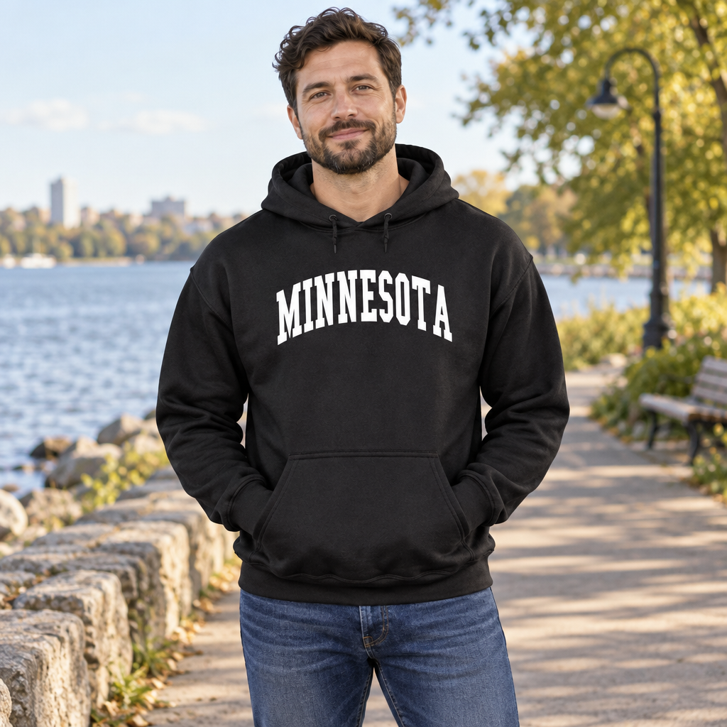 Minnesota — Black Hoodie — lifestyle alt