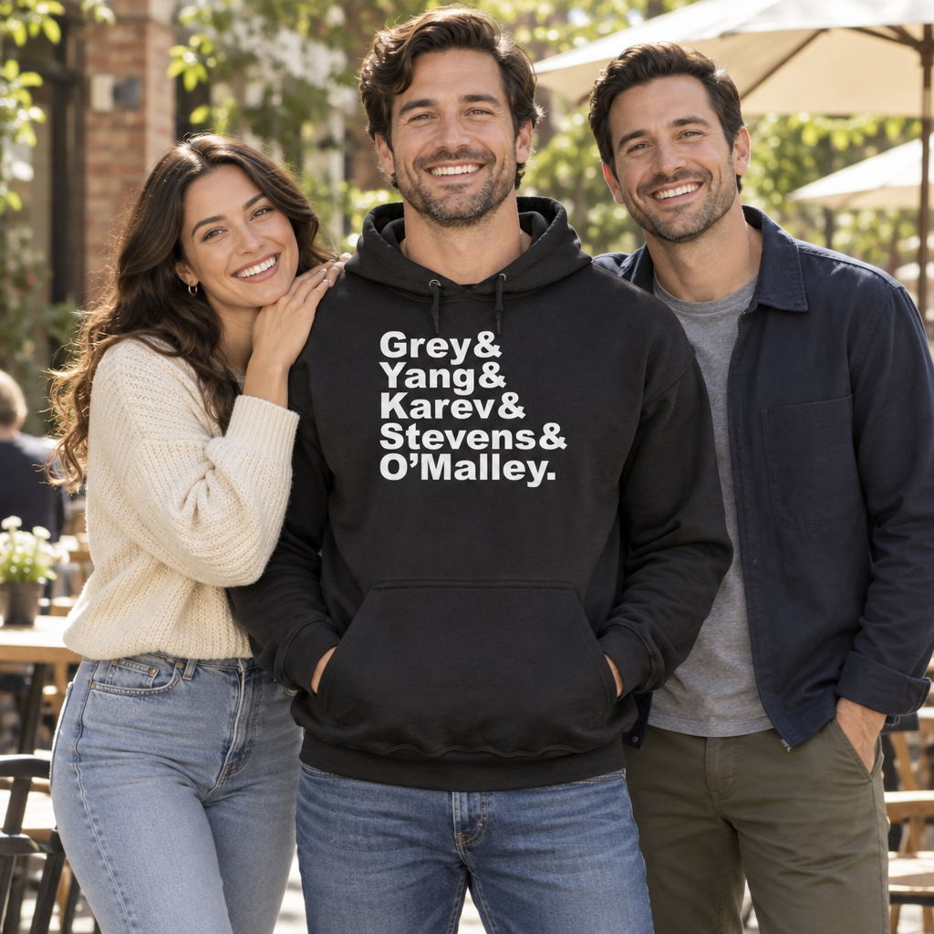 Grey Yang Karev Stevens O'Malley — Black Hoodie — lifestyle group