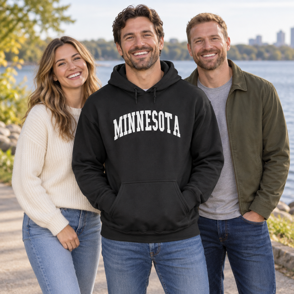 Minnesota — Black Hoodie — lifestyle group