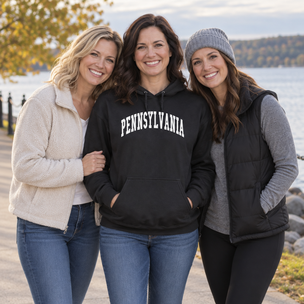 Pennsylvania — Black Hoodie — lifestyle group