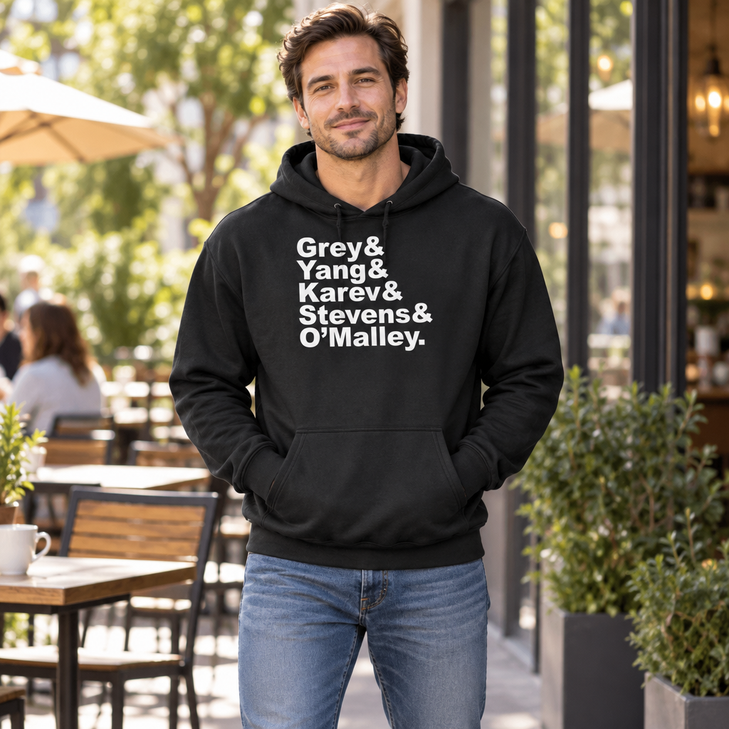 Grey Yang Karev Stevens O'Malley — Black Hoodie — lifestyle hero
