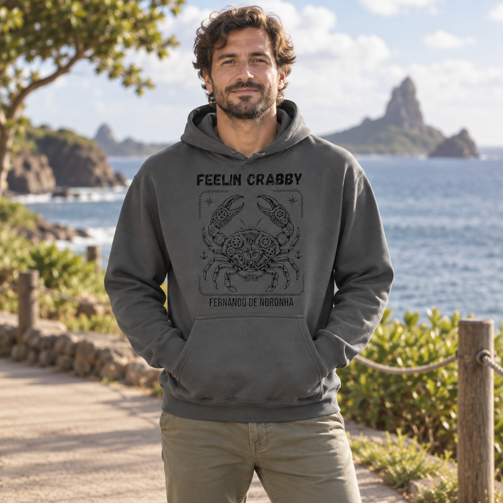 Feelin Crabby Fernando de Noronha — Charcoal Hoodie — lifestyle alt