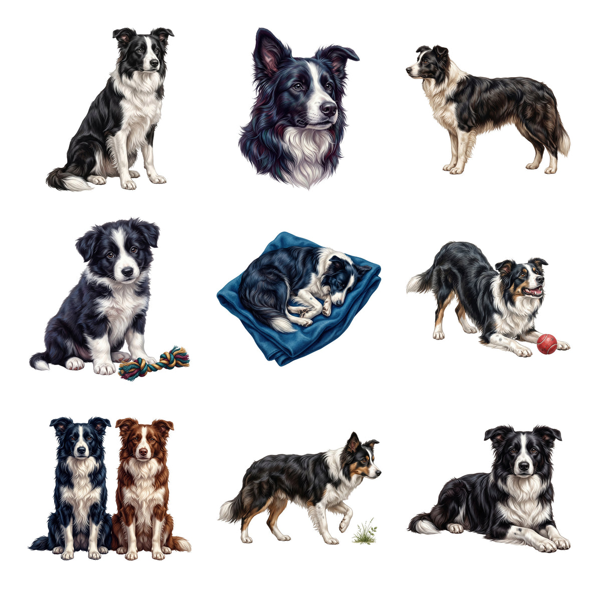 Border Collies — Complete assortment