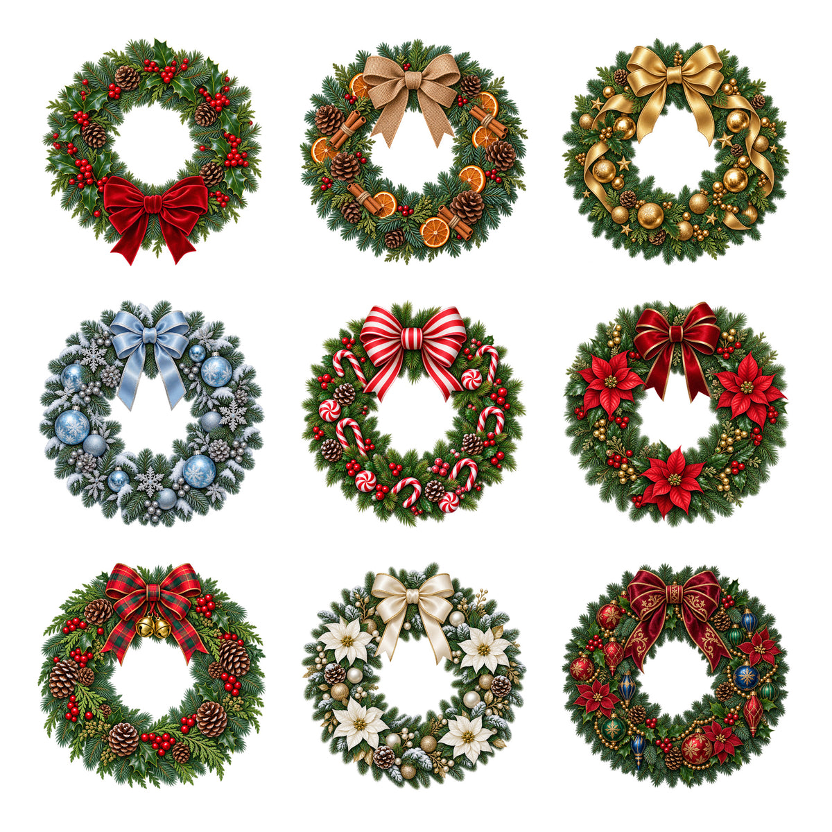 Christmas Wreaths — Complete assortment