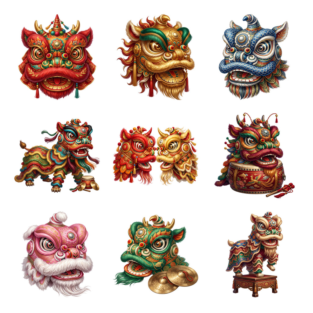 Lunar New Year Lion Dance — Complete assortment