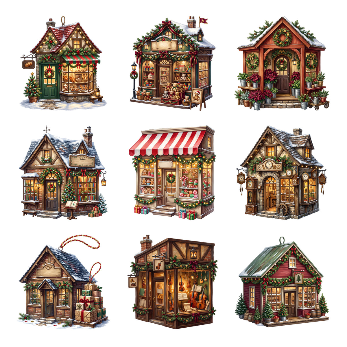 Christmas Village Shops — Complete assortment
