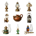 Antique Oil Lamps — Complete assortment