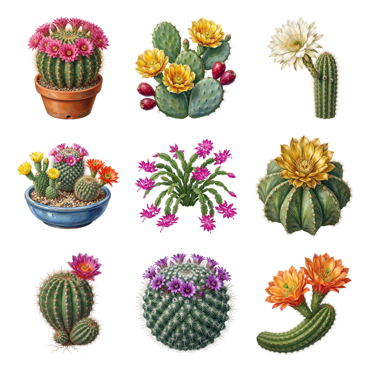 Cactus Flowers — Complete assortment