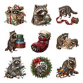 Christmas Raccoon Mischief — Complete assortment