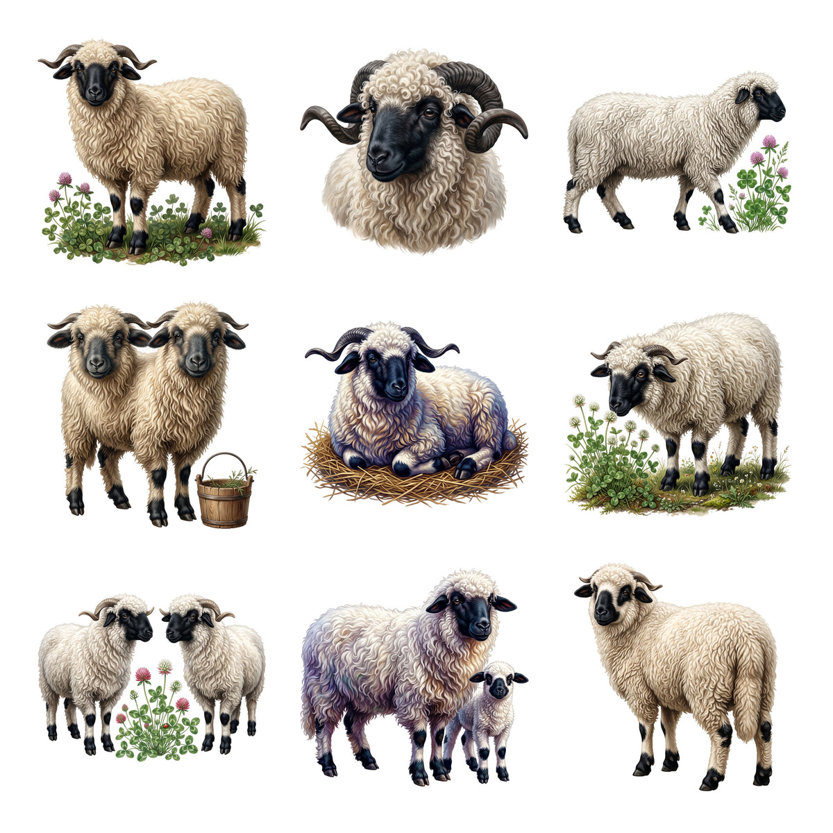 Valais Blacknose Sheep — Complete assortment