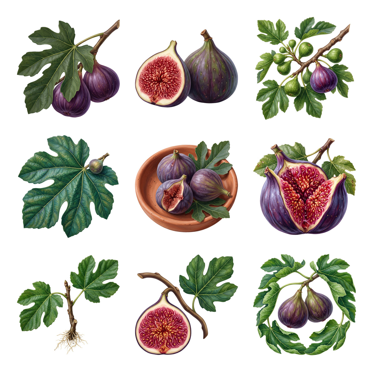 Fig Leaves and Fruit — Complete assortment