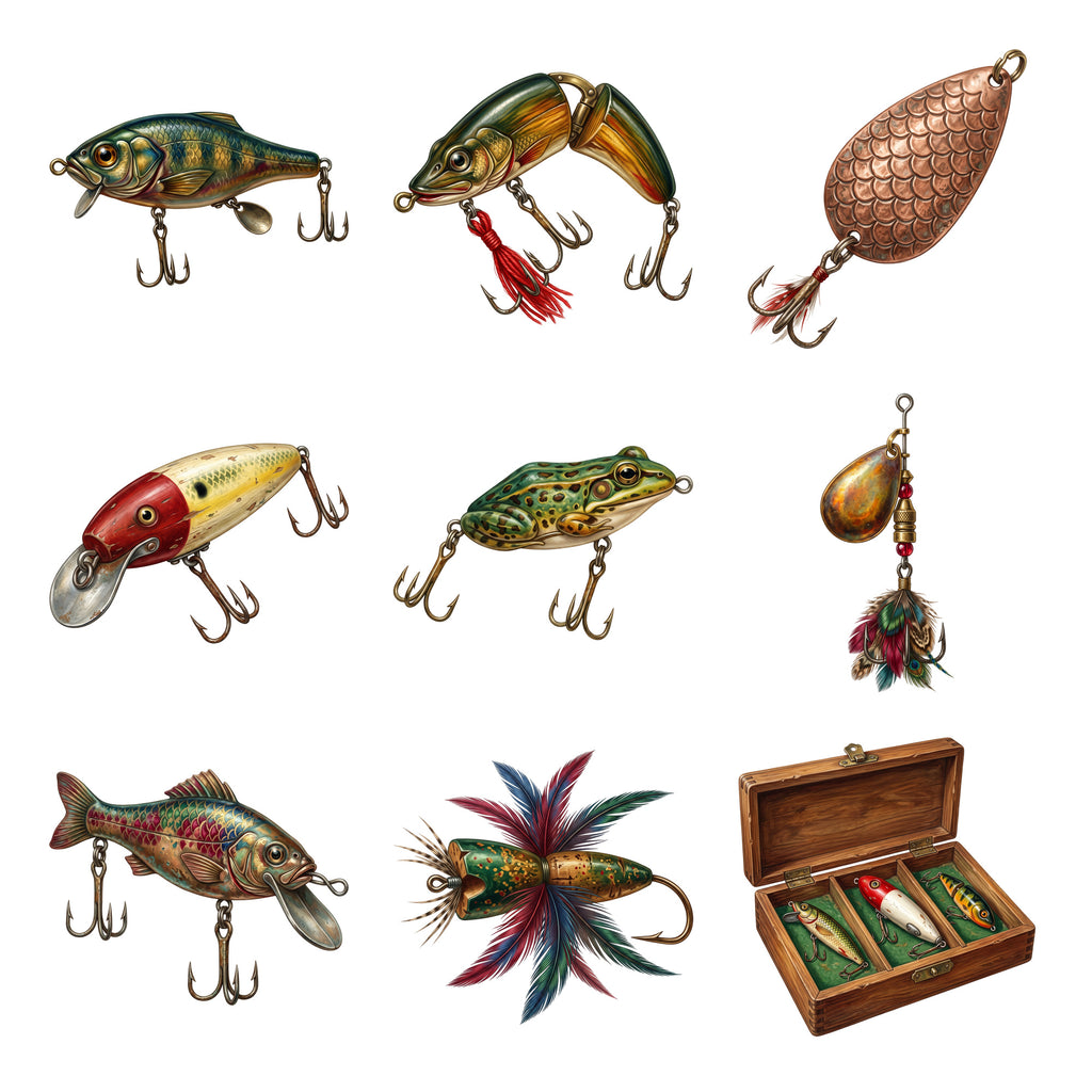 Vintage Fishing Lures — Complete assortment