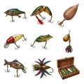 Vintage Fishing Lures — Complete assortment