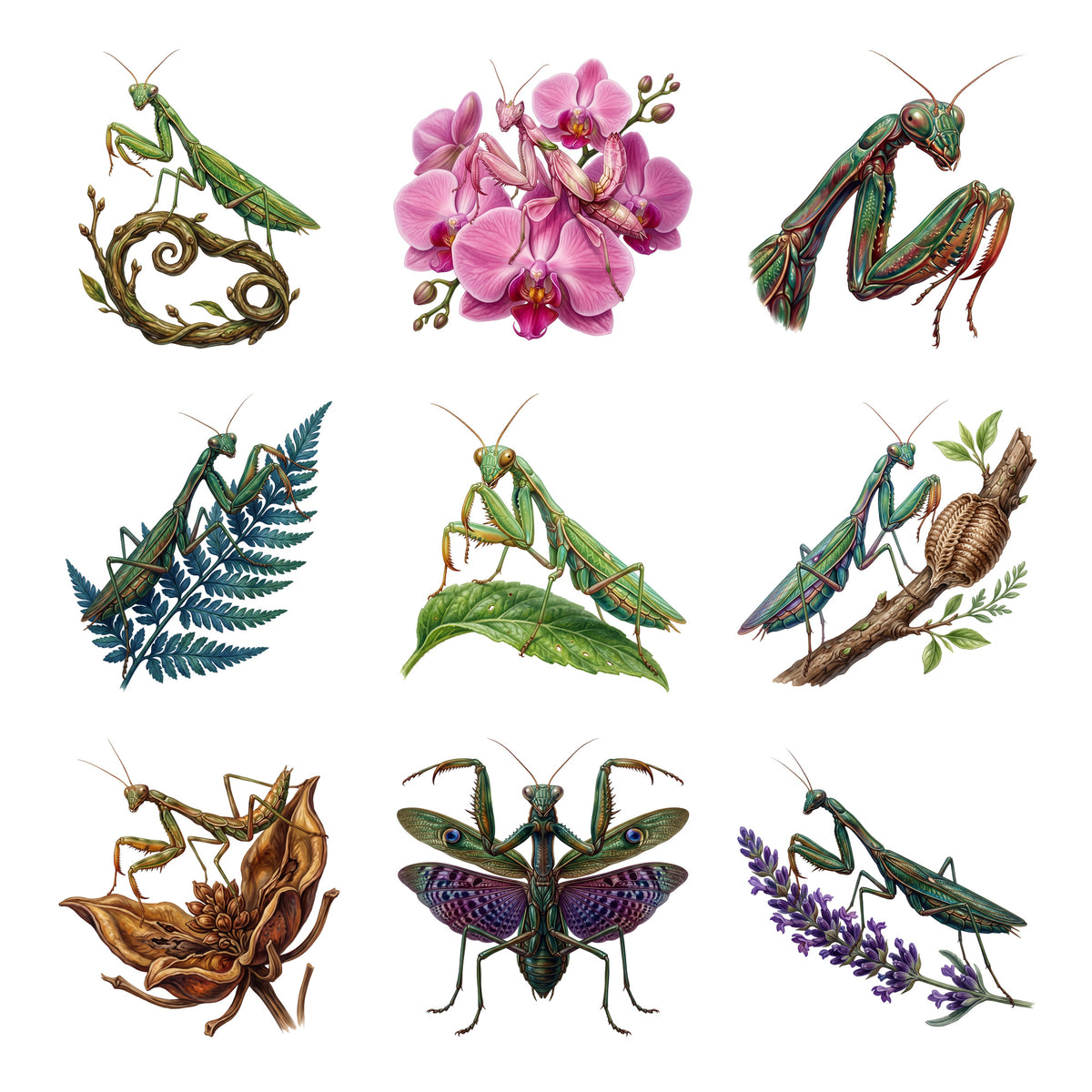 Praying Mantises — Complete assortment