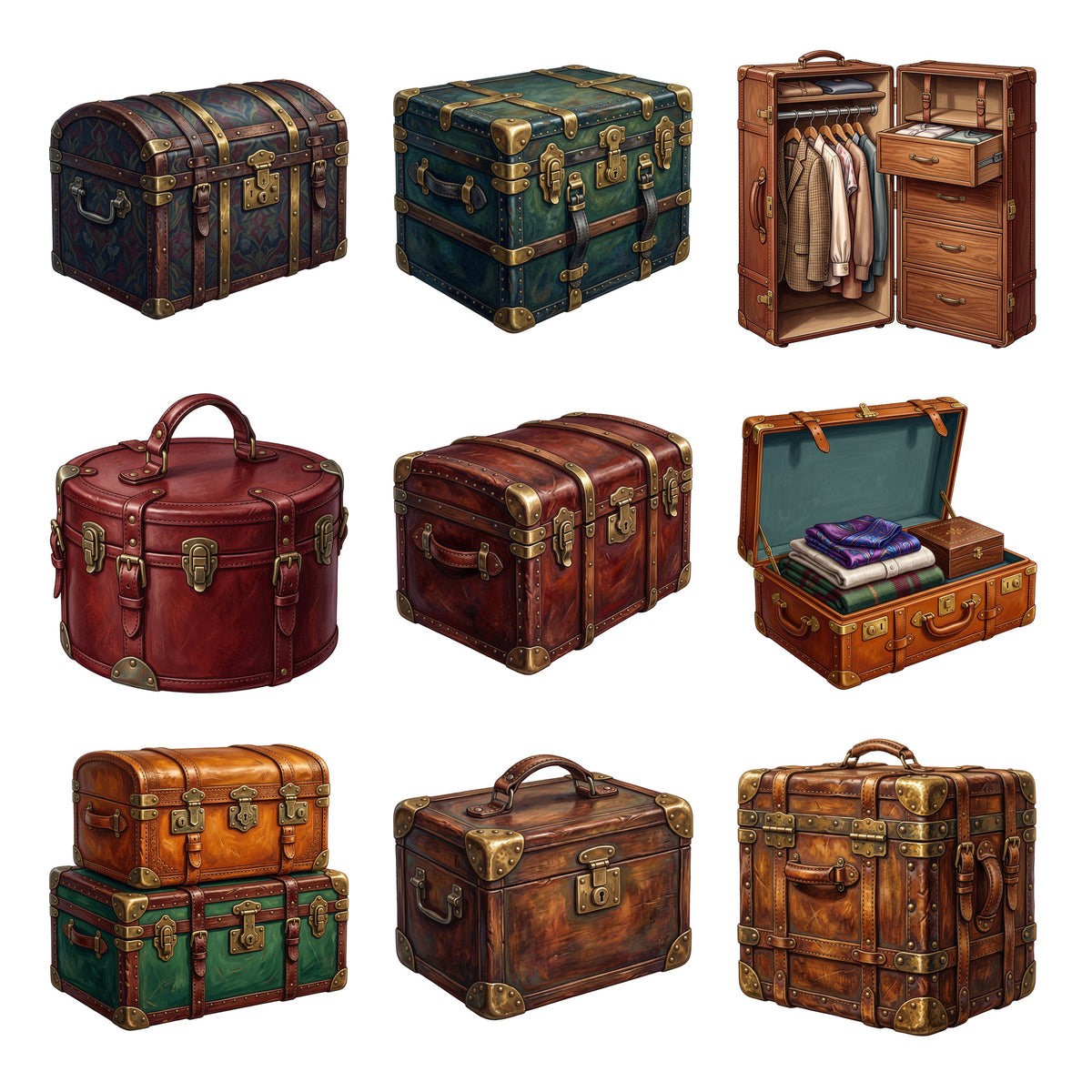 Old Travel Trunks — Complete assortment