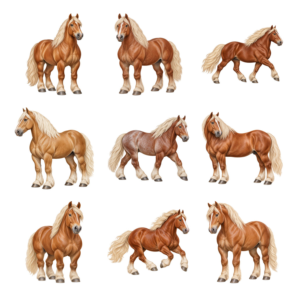 Belgian Draft Horses — Complete assortment