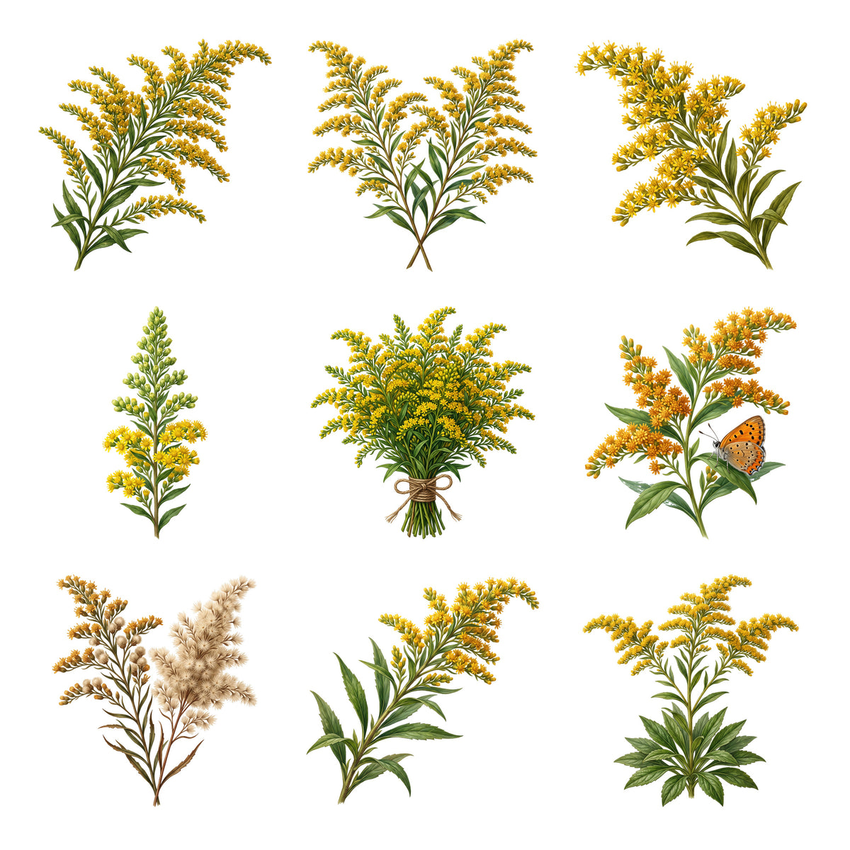 Goldenrod Sprays — Complete assortment