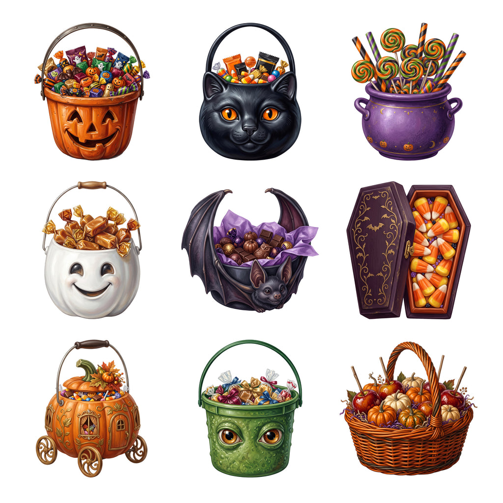 Halloween Candy Buckets — Complete assortment
