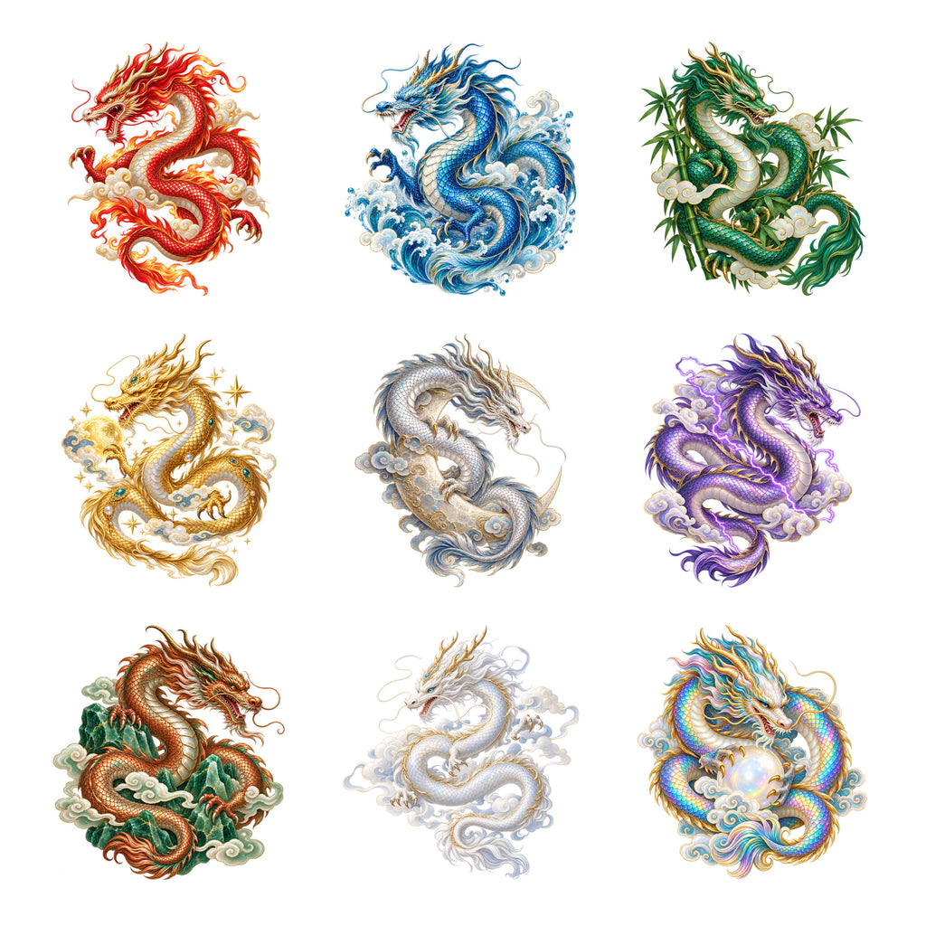 Chinese Dragons — Complete assortment