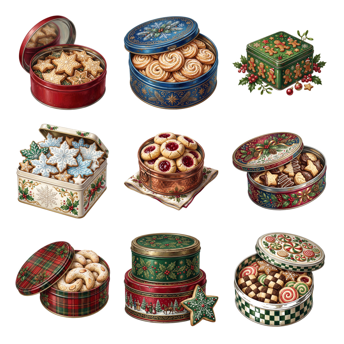 Christmas Cookie Tin — Complete assortment