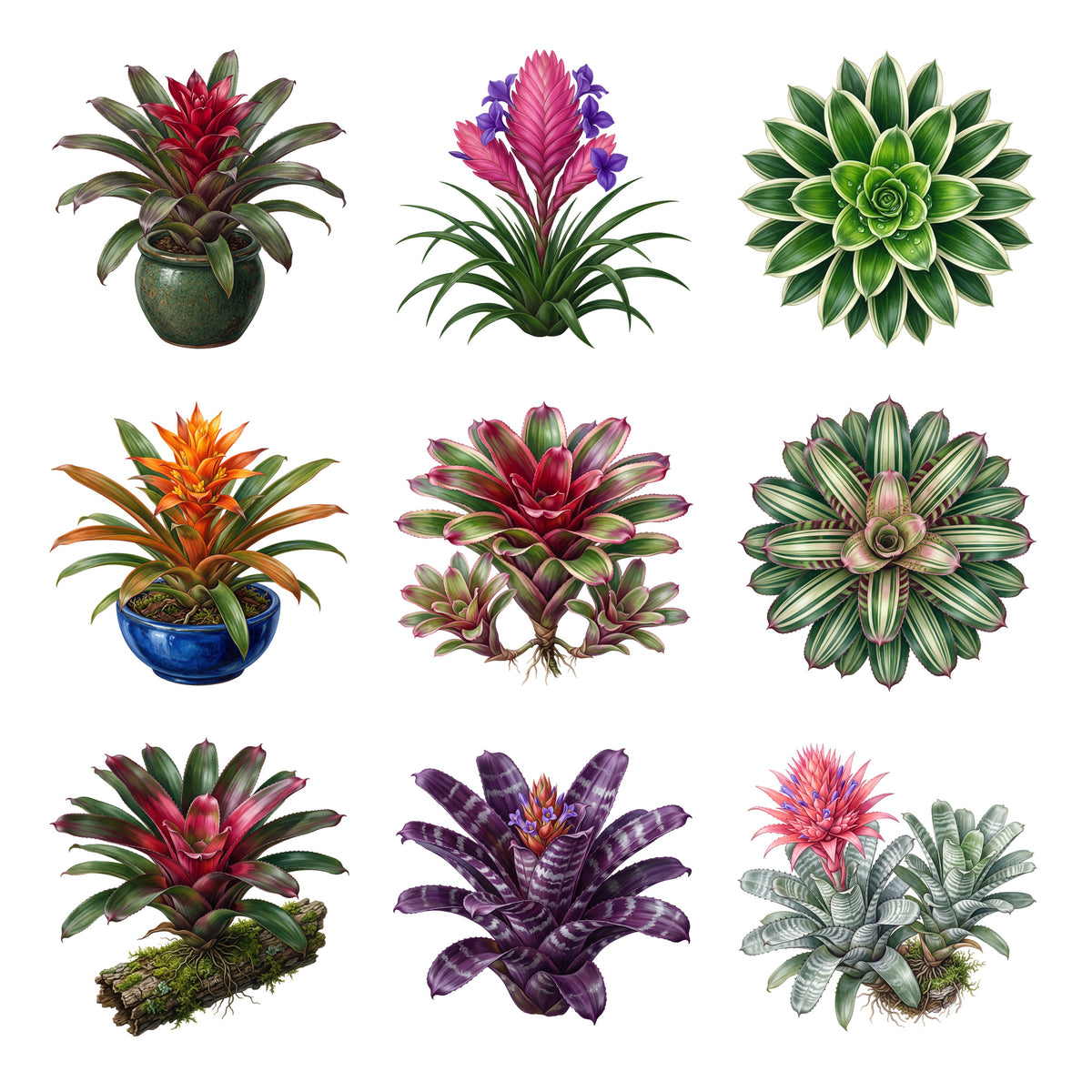 Bromeliad Crowns — Complete assortment