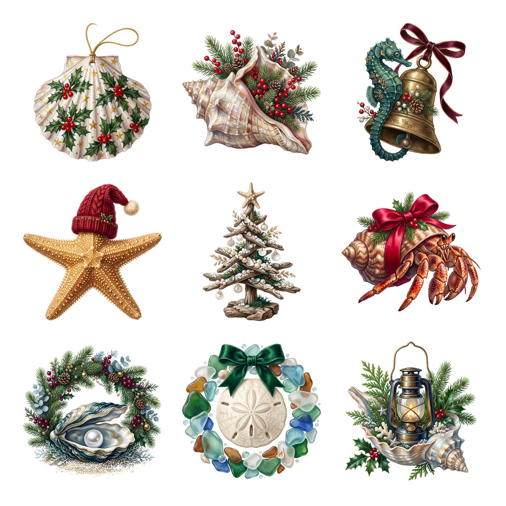 Coastal Seashell Christmas — Complete assortment