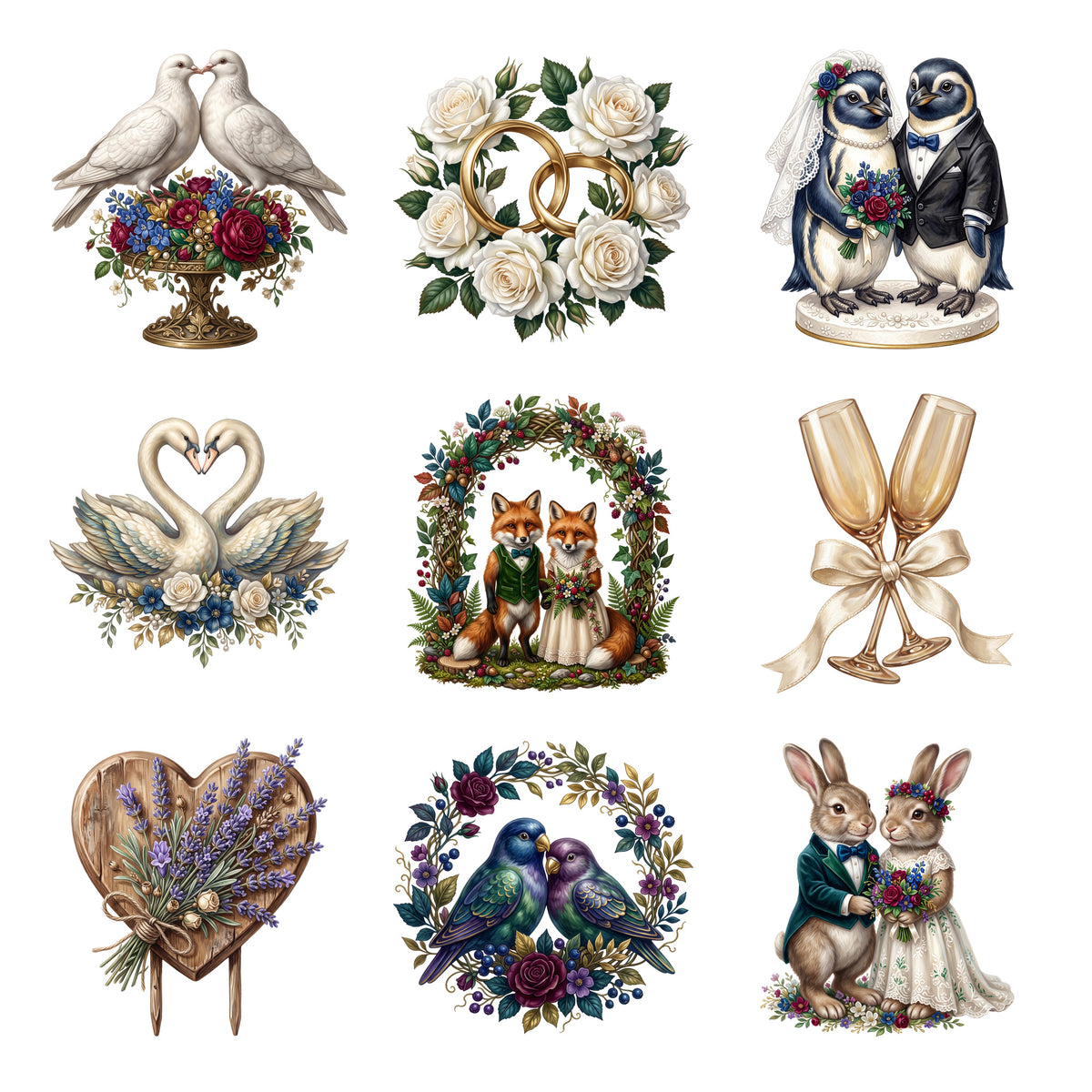 Wedding Cake Toppers — Complete assortment