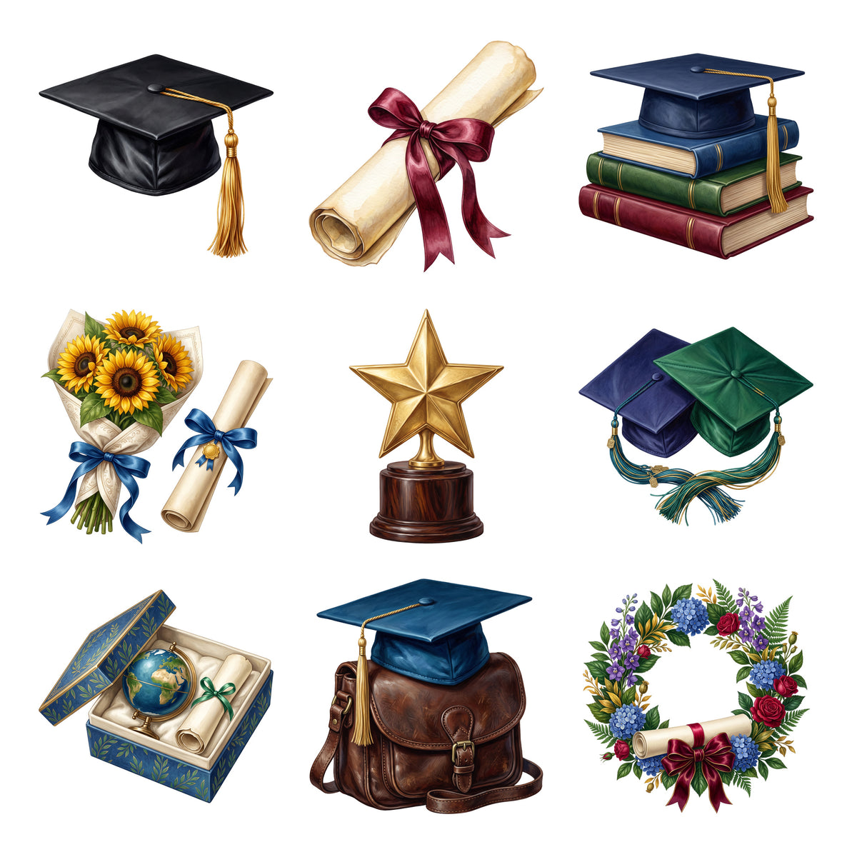 Graduation Celebration Objects — Complete assortment