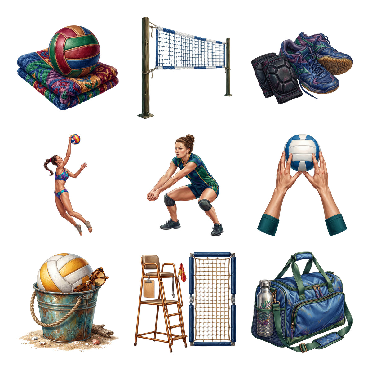 Volleyball Beach and Court — Complete assortment