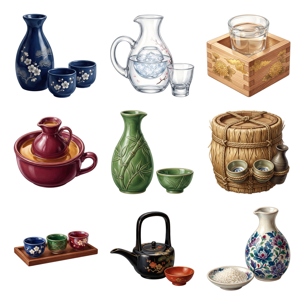 Sake Serving Sets — Complete assortment