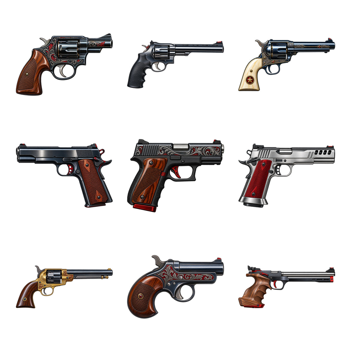 Firearms - Handgun Collection — Complete assortment