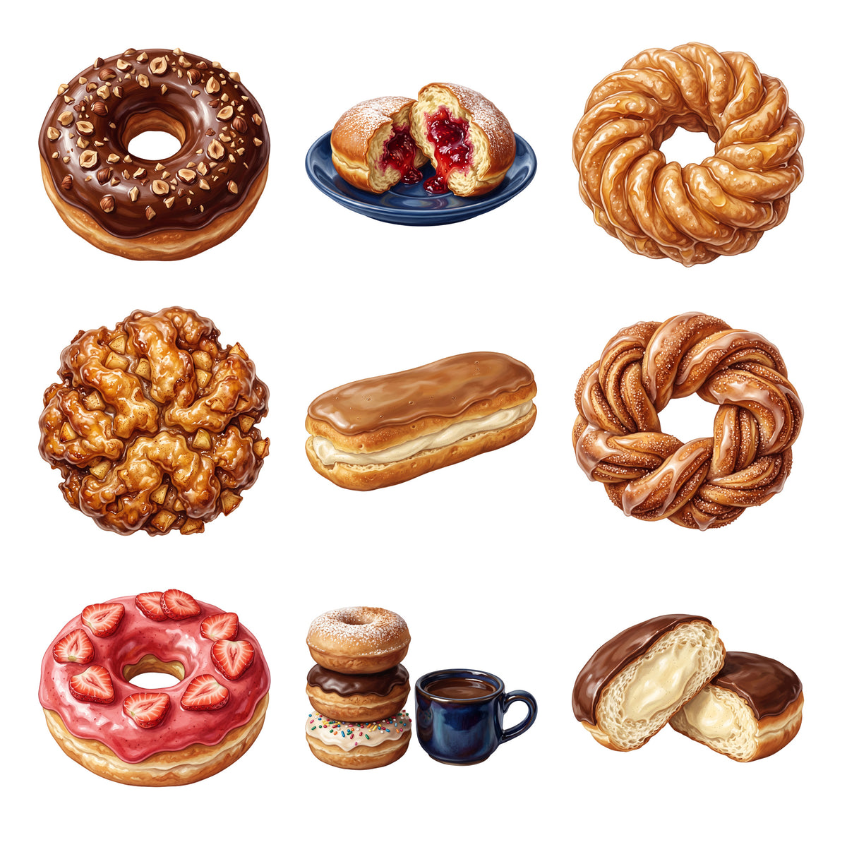 Donut Shop Window — Complete assortment