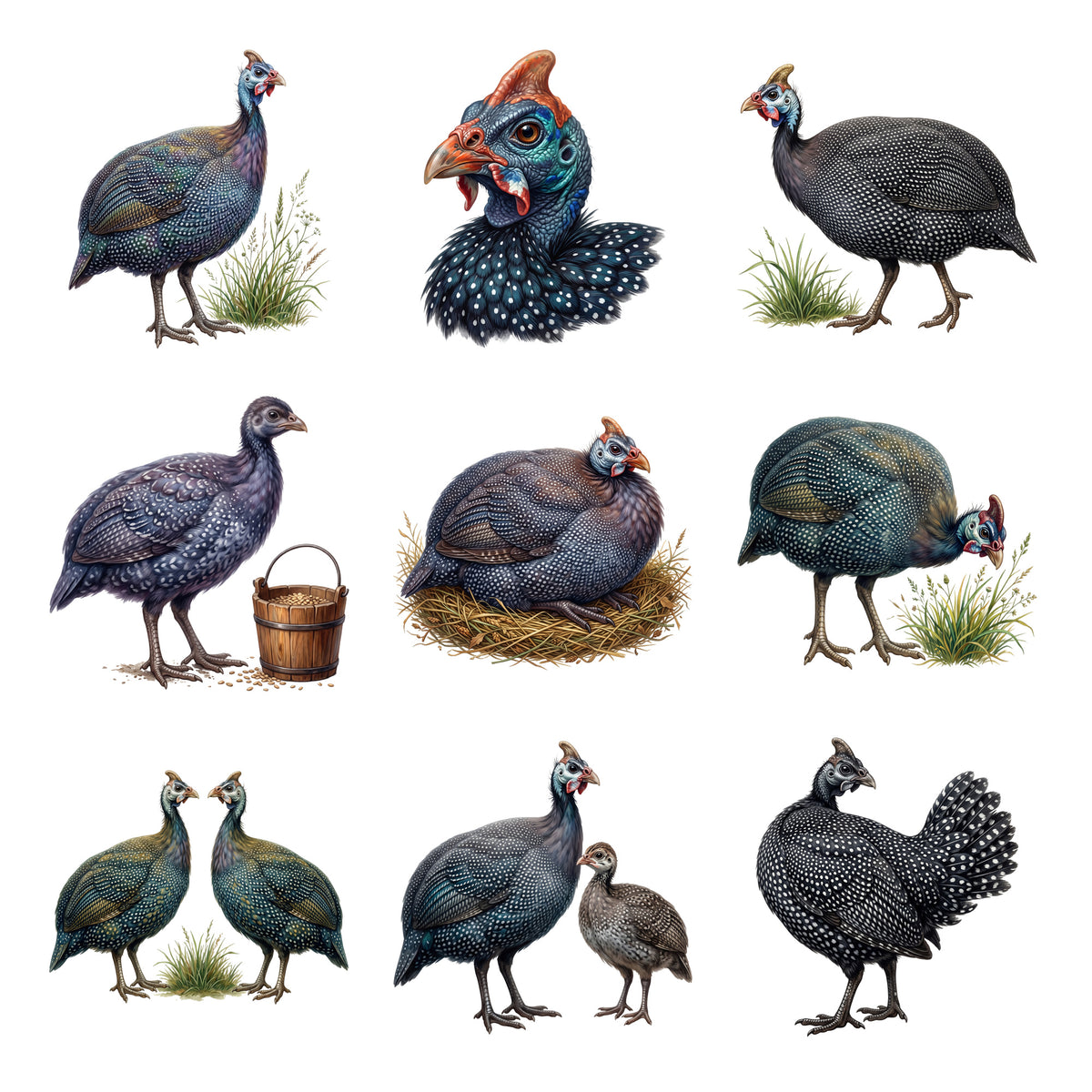 Guinea Fowl Parade — Complete assortment